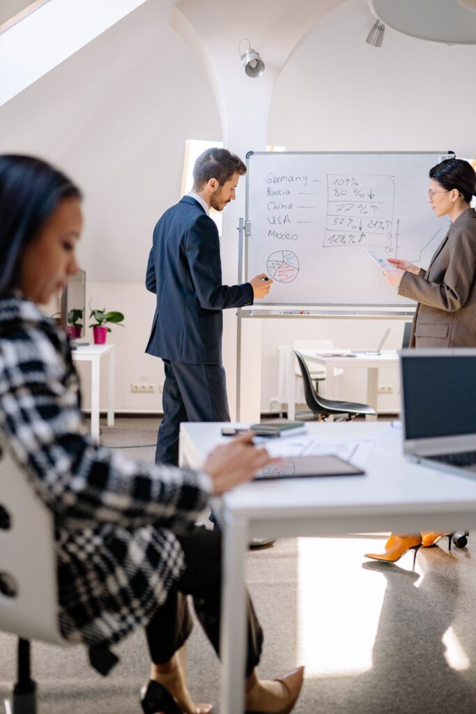 Strategic financial planning session led by an outsourced virtual CFO