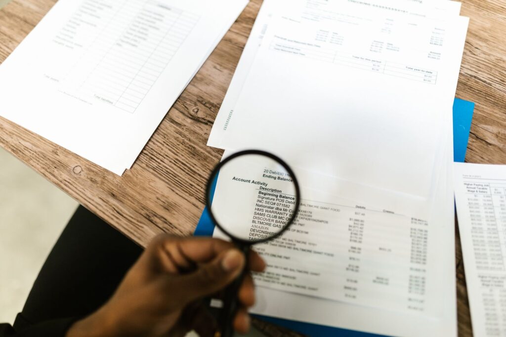 Close review of financial statement line items during an annual audit