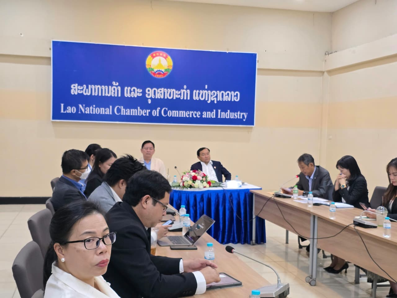 First session of the new SME Service Center board at the LNCCI, Vientiane